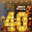 imprsv 3FT Marquee Numbers, Marquee Light Up Numbers 40th Birthday Decorations for Women Men, 40th Birthday Women Foam Board Anniversary Party Decorations Arch Kit (DIY)