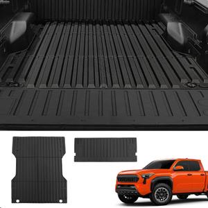 Bed Mat Compatible with 2024 2025 Toyota Tacoma Truck Mat 6FT Long Bed Liner TPE All Weather Tailgate Mat for 2024 Tacoma Accessories (6 FT Bed Mat+Tailgate Mat)