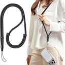 saxsion Adjustable Phone Lanyard with Fishing Line Core, 360° Swivel Crossbody & Neck Strap for Camera, walkie talkie