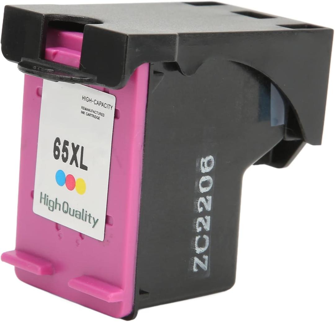 Ink Cartridge Replacement, Printer Cartridge Ink Cartridge for HP Envy 5055 5052 5010 DeskJet 3755 2600 3752 2652 2655 2622 AMP 100(H 65XLC Colorful)