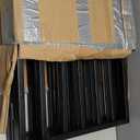 Pet Gate - 4-Panel Indoor Foldable Dog Fence for Stairs, Hallways, or Doorways - 72x24-Inch Wood Freestanding Dog Gates by PETMAKER (Black)