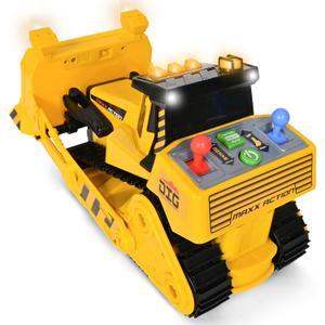 Maxx Action 16" Dozer with Joystick Controls, Lights, Construction Sounds, Motorized Movement, and Real Working Bucket Large Construction Vehicle Toy for Kids