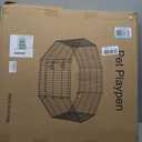 PEEKABOO Dog Pen Pet Playpen Dog Fence Indoor Foldable Metal Wire Exercise Puppy Play Yard Pet Enclosure Outdoor 8 Panels 24 Inch (Only Black playpen)