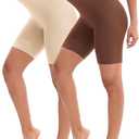 INNERSY Women's Slip Shorts for Under Dresses High Waisted Summer Shorts 2 Pack,Large