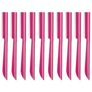 Eyebrow Trimmer, Completely Stainless Steel Eyebrow Razor Shaper for Men and Women, Grooming Shavers(10 pcs/box)