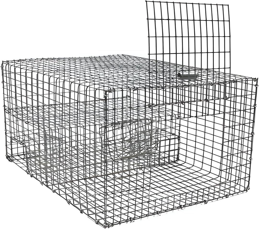 WCS Multi-Catch Sparrow Trap - Galvanized Steel Bird Cage for House Sparrows & Starlings - Humane Live Capture, Catches 8-10 Birds - for Barns, Warehouses & Farms - Made in USA