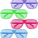 Super Z Outlet 12 Pairs of Plastic Shutter Glasses Shades Sunglasses Eyewear Party Props Assorted Colors