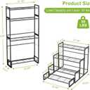 VyGrow Plant Stand, 4 Tier Stackable Tiered Plant Stand, Scalable Heavy Duty Tall Plant Shelf for Indoor Outdoor, Garden, Display Shelves, Flower Pot Holder, Black