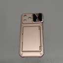 BXYJY for iPhone 17 Pro Max Phone Case Wallet, Card Holder (4-5 Cards), Slide Camera Cover, Military Grade Protection, Rugged Hard Women Girly Men Protective Case for iPhone17 Pro Max 6.9", Rose Gold