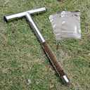 HiHydro 12 Inch Stainless Steel Soil Probe with 2 Sample Bags, T-Handle Soil Test Kit for Plant Care, Garden, Lawn, Farm