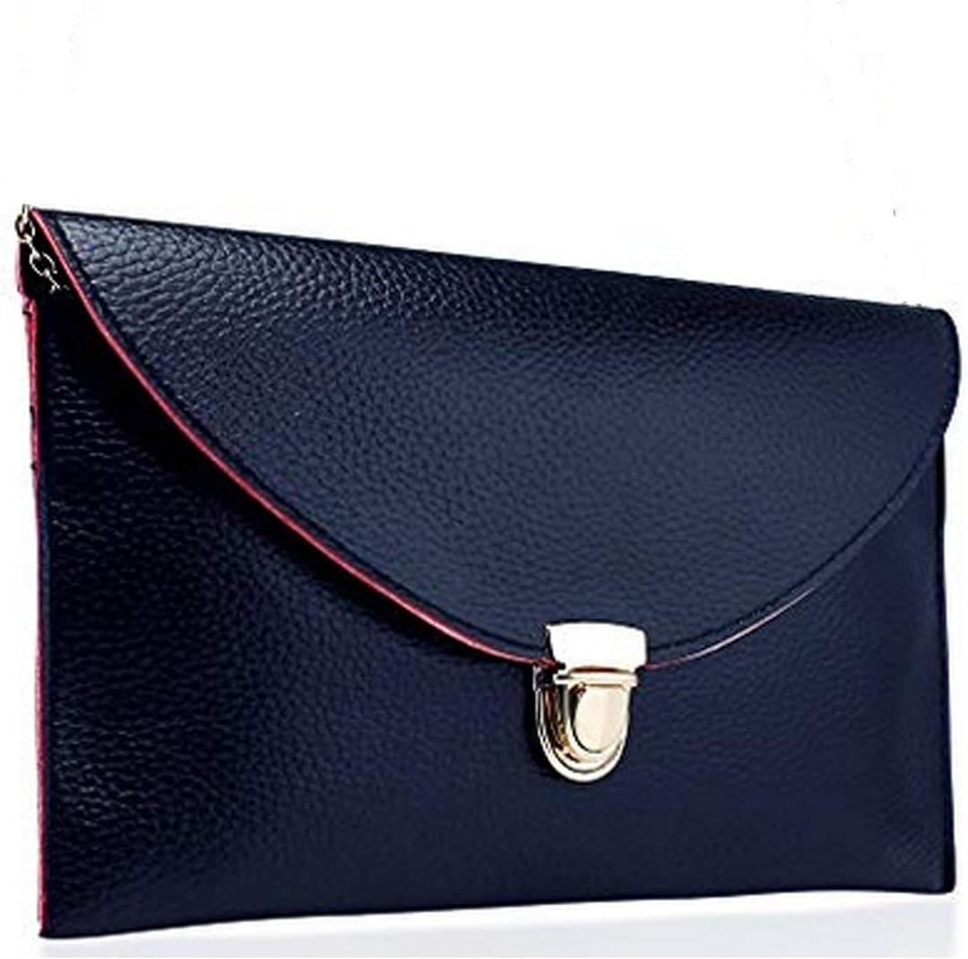 Amaze Fashion Women Handbag Shoulder Bags Envelope Clutch Crossbody Satchel Purse Tote Messenger Leather Lady Bag (Black)