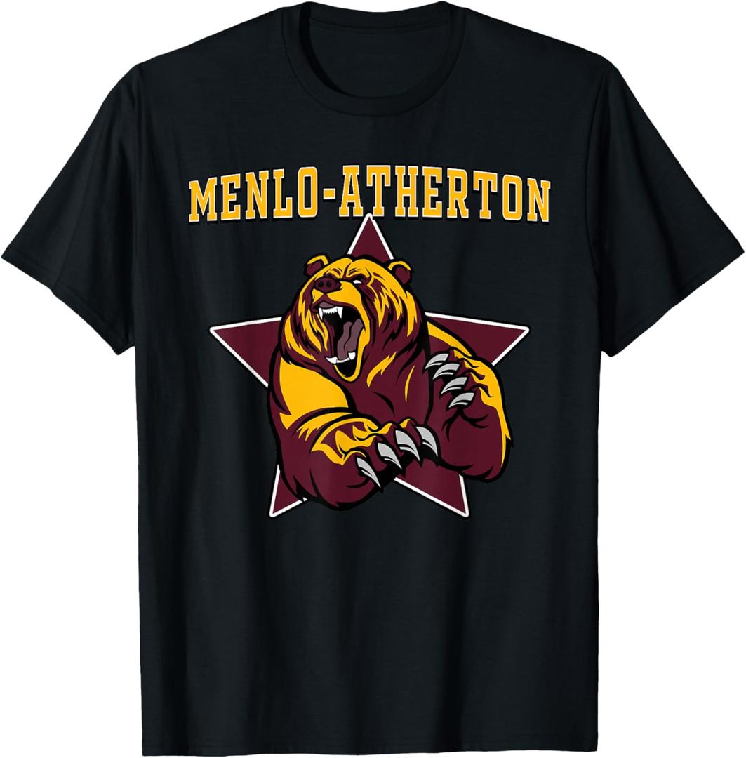 Menlo-Atherton Bears High School Team Spirit T-Shirt (Black)