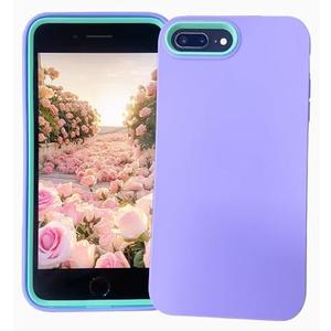 Klefuryi for iPhone 7/8 Plus Case,Liquid Silicone TPU+PC Shockproof Anti-Scratch Case for iPhone 7/8 Plus case 5.5 Inch.Purple