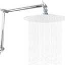 19 Inch Shower Head Extension Arm, Upgrade Flexible Height & Angle Adjustable Shower Arm Extender with Lock Joint, G1/2 Universal Connection for Rain & Handheld Shower Head (Chrome, 19)