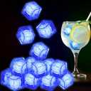 Light Up Ice Cubes Bulk, 300 Pack Blue LED Ice Cubes for Drinks, Flashing Water Activated, Bar Club Wedding Party Decor