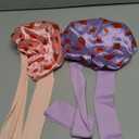 YANIBEST 2 PCS Baby Bonnet Silk Satin Bonnet for Kids Sleeping Cap Curly Natural Hair Silk Bonnets for Girls Boys Infant (5-12 Years, Strawberry)