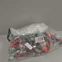 4 Pack 12 Inch Mini Christmas Trees with Lights Table Top Christmas Tree for Office in Basket Base Snowy Red Bows Berries Christmas Decorations Miniature Christmas Tree Tabletop Desk Home Decor