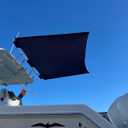 7 x 6 Black SS200 Dual Rod Holder Stern Boat Center Console Sun Shade