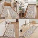 HEBE Washable Kitchen Rugs Sets of 3, Non Slip Absorbent Kitchen Rugs and Mats, Farmhouse Stain Resistant Kitchen Mat Carpet Runner for Kitchen Floor, Laundry Room, Hallway (20"x32"+20"x48"+20"x59")