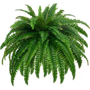 GYERB Large Fake Boston Ferns, 88 Branches Artificial Ferns, Faux Fern Plants for Home, Office, Garden Indoor Outdoor Decoration(48 inch,1pack) (47-88 Leaves)