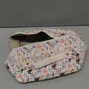 Bistup Makeup Bag Travel Cosmetic Bag Toiletry Make Up Bags Cute Women Large Capacity Big Medium Leather Flower Floral Aesthetic Girl Teen Teenage Foldable Expandable Open Flat Zip (3-Vintage Floral)