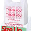 YovhVon Extra Large (13" x 8" x 23") X-Large Size up, 100 Count Plastic Bags with Handles, T-Shirt Bags, Thank You bags, Shopping Bag, Grocery bag, White, 1/5 Barrel, Plastic Bag, for Small Business