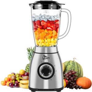 Uten 800 Watt Hight Speed Countertop Blender for Smoothies and Shakes, Ground Coffee Beans, 60 Oz Glass Jar, 5 Speed Settings and Pulse