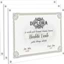 Kalami 3 Pack 11x14 Acrylic Wall Mount Picture Frame Self Adhesive, Floating Frameless Clear Photo Frame for Diploma Certificate Degree Document Display Gallery Wall-Full Frame Size 12.4x15.4