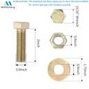 5/8" x 2" Hex Head Bolt by Color Galvanization with Nylon Lock nut and Large Size Washer Assortment Kit,Alloy Steel,Grade 5.(6pcs Pack). by Metalsuberg