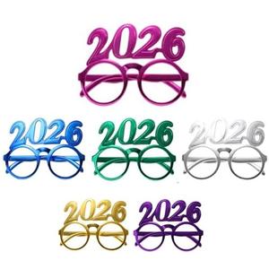 Pack of 12 Novelty Shaped New Year's Eve Props Party Favor Plastic Frame Glasses