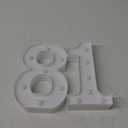 Pooqla Decorative LED Light Up Number Letters, White Plastic Marquee Lights Sign for 18th Birthday Party Wedding Decor, Battery Operated (18)