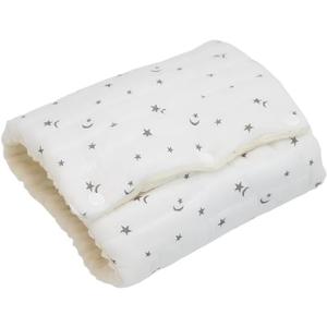 TEUOPIOE Baby Feeding Arm Pillow, Soft Cotton Multi Functional Bottle Nursing Pillow for Newborns,Expandable Breastfeeding Arm Support Cushion for Mom and Baby, Portable and Washable (White Star)