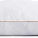 puredown Goose Feathers and Down Pillow with Diamond Quilting with 100% Cotton Cover, Pack of 1, Standard Size