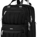 Underseat Carry On Luggage with Wheels, 16-inch Softside Rolling Bag, Lightweight Small Suitcase, Personal Item Travel Bag for Women (Black)