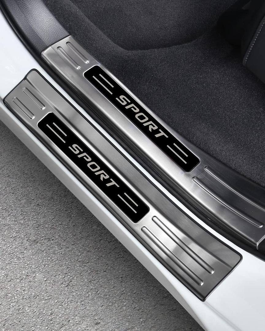 for Honda CRV 2023 2024 2025 2026 Door Entry Guard, Long- Last Door Sill Protectors for CR-V, Durable Premium Stainless Steel Outer Exterior Door Entry Protective Cover- Lower Exterior