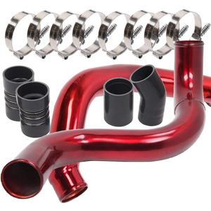 Turbo Intercooler kit Pipe Boot for Ford 6.0L CAC Intercooler Pipe Boot kit 03-07 Tube Powerstroke for Ford F250 F350 F450 F550 (Red)