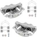 KUSATEC 18B4791 18B4790 Front Disc Brake Caliper with Bracket fit for Ford Excursion 2000-2005; F-250/F-350 Super Duty 1999-2004, Both Driver Passenger Side