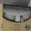 DELARLO Tri-Ply Stainless Steel 10 Inch Frying Pan 3QT Saute Pan With Lid Kitchen Skillets Induction Compatible Chef Cooking Pan Dishwasher & Oven Safe (3QT Dual Handles, Sliver)