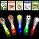 Valentines Day Sports Finger Lights with Cards Gifts for Kids,30PCS Party Favors ,Glow in the Dark Bulk Party Supplies,Birthday Goodie Bags Fillers,Easter Basket Stuffers,School Party Classroom Prizes