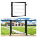 Muzata 10-15ft 36" Black Stair Side Mount Modular Cable Railing Kit RWF1 BA4S Bundle 1Pack Black Aluminium Cable Railing Gate DG01 BPA