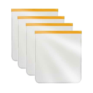 4 Pcs 2 Gallon Reusable Freezer Bags, Large Capacity, BPA Free Reusable Leakproof Food Storage Bags,13 "x 16", Used For Home Food Storage And Camping Food Storage