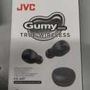 JVC Compact and Lightweight Gumy Mini True Wireless Earbuds Headphones, Long Battery Life (up to 23 Hours), Sound with Neodymium Magnet Driver, Water Resistance (IPX4) - HAA6TB (Black)