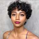 Besteffie Pixie Cut Curly Wave Wigs for Black Women Short Human Hair Wigs With Bangs No Glue Curly Human Hair Wig for Daily and Party Use