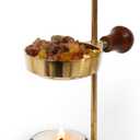 Heart-Shaped Incense Burner for Charcoal & Candles  Romantic Red Resin Holder for Home Fragrance, Aromatherapy & Gifts  Adjustable Design for Meditation & Spiritual Dcor (Gold)