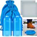 Suclain Jewish Wedding Glass Breaking Kit Blue Color Glass Vessel Engagement Gift with Drawstring Bag for Jewish Style Wedding(Blue,2 Pcs)