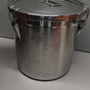 21L/5.5 Gal 304 Stainless Steel Airtight Canister for Kitchen, Metal Food Storage Containers with Lid and Sturdy Locking Clamp for Bean Flour Oil Sugar Metal Food Storage Bucket