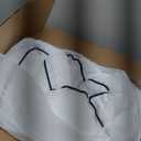 Throw Pillow Inserts Set of 2-Fluffy Square Cushions with 100% Cotton Covers-Decorative White Pillow Fillers for Sofa, Bed, Couch, Living Room, Indoor Hotel Pillows (26x26 Inch (Pack of 2)-Blue Edge)