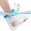 100% Waterproof Foot Cast Cover Wound Protector for Shower Bath, Watertight Cast Bag Covers for Broken Surgery Foot, Wound and Burns - Reusable [2024 New Upgrade]
