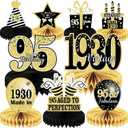 9PCS 95th Birthday decorations 95th birthday Centerpieces for Table Decorations 2025 Vintage 1930 Honeycomb Table Topper Back in 1930 95th Birthday Decoration for Men and Woman 95 Years Birthday Party