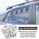 Aunginsy Aluminum Rear Side Window Louvers Air Vent Cover Compatible with Subaru Crosstrek 2024-2026, Rear Side Window Louvers Sun Shade Cover Wind Vent Air Deflector Decoration Exterior Accessories